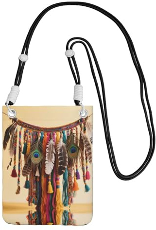BOXILTD Fyra sväljer telefonväska crossbody – mobiltelefon crossbody-väska med justerbar rem för daglig användning och pendling, fjäderkjol, en storlek