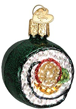 Old World Christmas Ornaments: Sushi Roll Glass Blown Ornaments for Christmas Tree (32110)