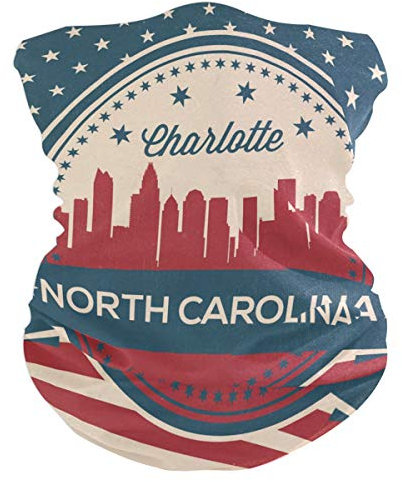 All3DPrint North Carolina State Charlotte Skyline Outdoor Magic Stirnband Gesichtsmaske elastisch nahtlos Bandana Schal Sport Kopfbedeckung