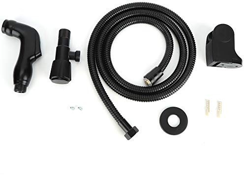 Atyhao Robinet de Bidet - G1 / 2 Noir Acier Inoxydable Toilette Bidet pulvérisateur Ensemble Accessoire de Salle de Bain Accessoire
