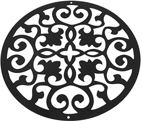 BESPORTBLE Eisen-mandala Orangefarbene Wanddekoration Metallwandkunst Im Freien Decoraciones Para Sala De Casa Metallkunst Bettdekoration Heilige Geometrie Wandkunst Blumenwand Zu Hause