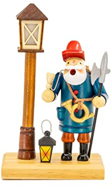 Kaladia - Figura de madera para incienso/incensario - Motivo: vigilante nocturno - para conos de incienso tamaño M - Dimensiones: aprox. 11 x 7 x 19 cm