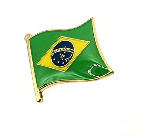 Brasilien brasiliansk Sydamerika metall emalj landsflagga pin emblem, Metall