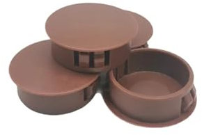 10 Stück runde Kunststoffkappen-Möbellochstopfen, Plattenlochstopfen, Möbellochstopfen (Color : Red Brown, Size : 45mm)