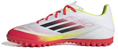 adidas Unisex F50 Club Football Boots Turf, FTWR White/core Black/solar Yellow, 46 EU