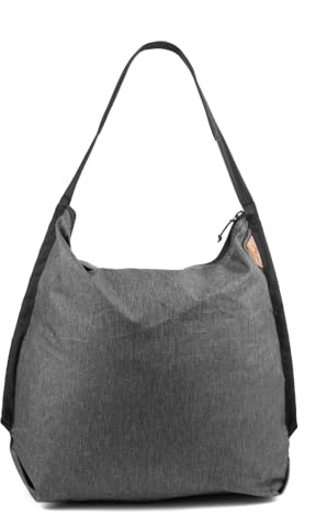 Peak Design Packable Shopping Tote, Charcoal, Zippable Ultralight Carry-All, Self-Healing Ripstop Shell, Microfiber Strap, Internal Pocket, Weather-Resistant Foldable Bag, Tote Bag for Women and Men