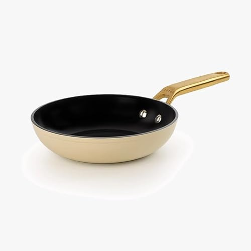 Arcos Serie Samoa Iconic | Sarten Antiadherente Cerámico 20 cm | Aluminio Forjado | Apta cualquier cocina | Mango Acero Inoxidable | Apta lavavajillas | Color Beige | LIBRE DE (PFOA/PTFE/PFOS)