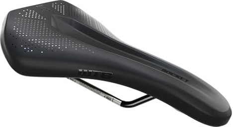 WTB Rocket Mountain Bike Seat (Saddle) - Fusion Form Base - Thick Padding - Handle for Lifting E-Bikes (Titanium Rail)