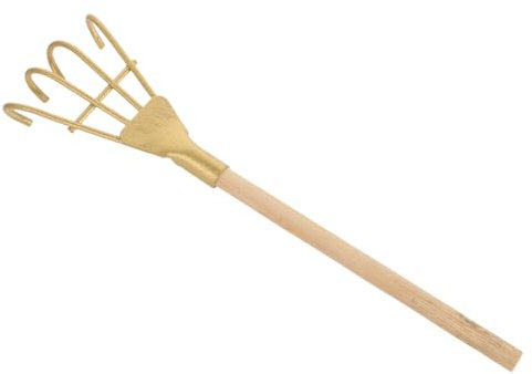 Toyvian Mini Rastrillo de para Niños Rastrillo Pequeño de Metal Mango de Madera Herramienta Decorativa para Jardin 10 Piezas para Juegos Casa y Manualidades