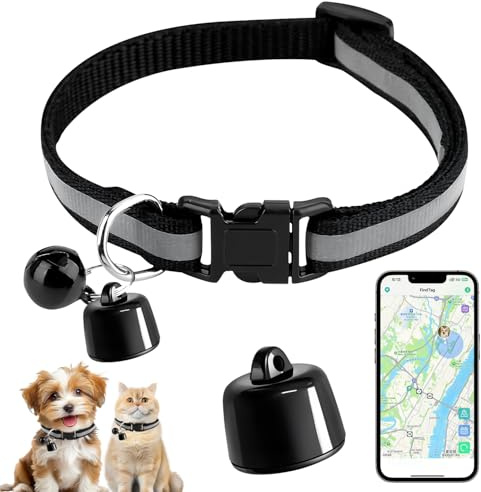 Cat Tracker, Cats Dog Tracker with No Monthly Fees, GPS Tracker for Pets, Compatible with iOS/Android, Anti-Lost Cat Tracker Collar for Cat Dog Kitten Puppy