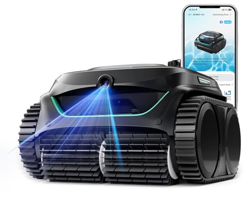 (2026 New) WYBOT C2 Vision AI Camera Cordless Pool Vacuum Robot for Inground Pools, 8-in-1 Pool Cleaner with Ultra-fine Filter, Powerful Motor Suction, Wall Climbing, Waterline Cleaning, Black Green
