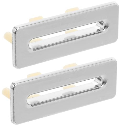 Tofficu Tappo Troppo Pieno per Lavabo 2 Pezzi Inserto Rettangolare Leggero Resistente per Lavandini da Bagno e Cucina