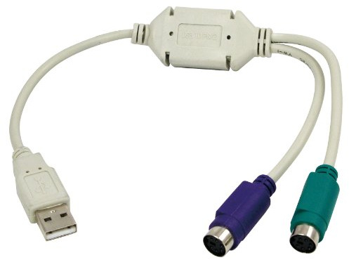LogiLink AU0004A - Adaptador USB a PS/2, 0.2 m