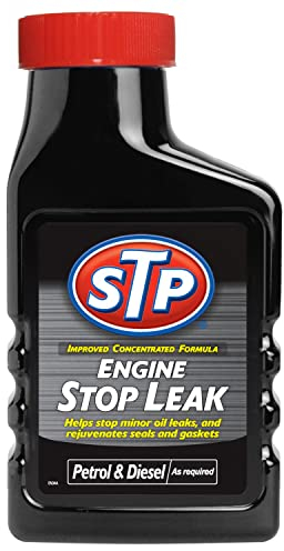 STP Engine Stop Leak for Petrol & Diesel Engines 300 ml, Improved Concentrated Formula, Conditions your Engine and Prevents Minor Oil Leaks, Mechanical Car Cleaning Products, Made in the UK