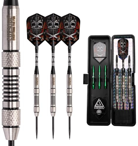 CUESOUL Tungsten Steel Tip Darts 90% Tungsten - Precise Barrels 24 Grams