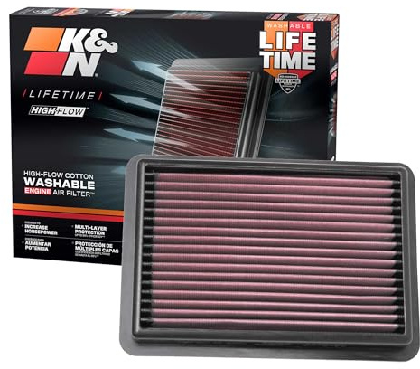 K&N Filtro Aria di ricambio compatibile con Mazda 3 2.5 2019- (33-5096)