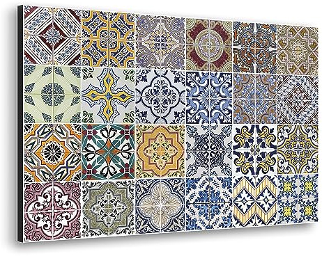 Protector contra salpicaduras de cocina de aluminio fabricado en Italia para estufa y protección de pared lavable y fácil de montar guardabarros de metal 48 x 72