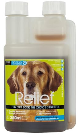 Natural VetCare Relief for Dogs 250ml – Veterinary Strength Liquid Supplement – Supports Joint Comfort, Flexibility & Mobility – With Glucosamine, MSM, Omega-3 & Boswellia
