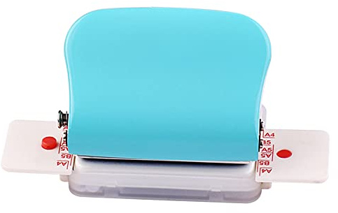 Leepesx Perforadora de Papel de 6 Agujeros Perforadora de Metal de Mano Capacidad de 5 Hojas 6 mm para A4 A5 B5 Cuaderno de apuntes Planificador Diario