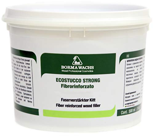 BORMA Faserverstärkter Holzkitt Spachtelmasse Extra Strong 1kg - Eiche dunkel - 52