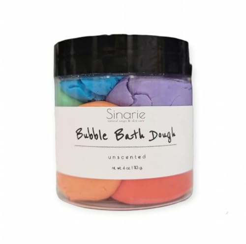 Bubble Bath | Bubble Bath Dough | Bath Melts | Bath Dough | Bubble Bath Colors | Sensitive Skin | Fun for Kids | Bubble Bath Fun | Soap Dough (Lemon, ROYGBV, 4 oz. Dough Set)