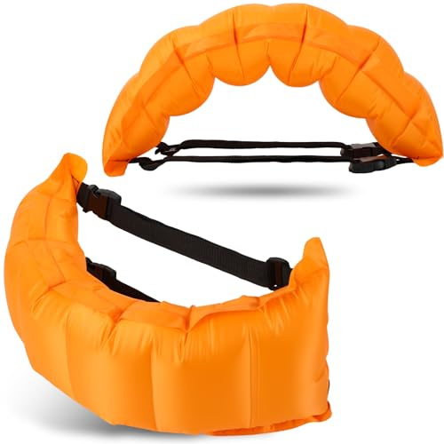 Lewtemi Ceintures de natation gonflables pour piscine - Ceinture de flottaison portable - Ceinture de flottaison réglable - Ceinture d'entraînement de natation avec boucle et corde