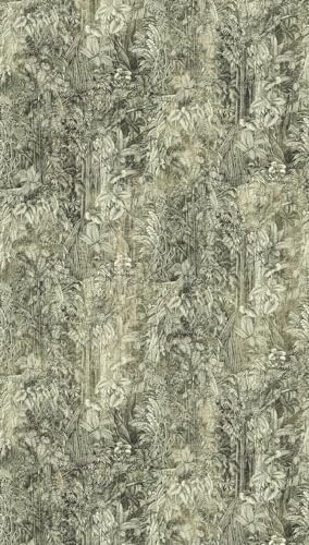 Fototapet vintage – livingwalls väggtapet grön – blommig tapet på 2,80 m x 1,59 m – tapet vardagsrum modern