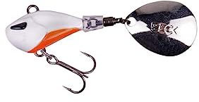 ZECK - Jig Spinner, Spin-Jig, Bleikopfspinner, Kunstköder, Angelköder - Rogue Runner | 20 g - White Orange