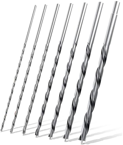 7 Stück Holzbohrer Set Lang: Schlangenbohrer Set Spiralbohrer 300mm Lange Balkenbohrer Durchmesser 4/5/6/7/8/10/12mm zum Bohren auf Holz