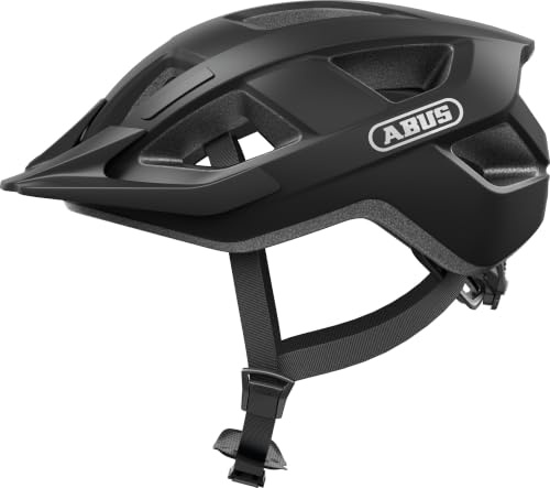 ABUS Casco da bicicletta Aduro 3.0 LED – Casco sportivo da città dal design elegante per escursioni quotidiane e sportive – con fanale posteriore – per uomo e donna – taglia L, nero
