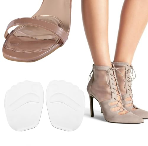 Tissting Demi Semelles Coussinet, Semelles Coussinet Plantaires, Demi Semelle Silicone Avant Pied Plantaire Avant Pied Silicone Demi Semelles Chaussures Femme pour Les Femmes