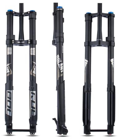 26 27.5 29 Mountainbike Federgabel 180mm Federweg Luftfedergabel Gerade/Konisches Upside-Down-Gabel Downhill Doppelte Schulter Vordergabel Steckachse 15*110mm Boost Dämpfungseinstellung(Tapered)