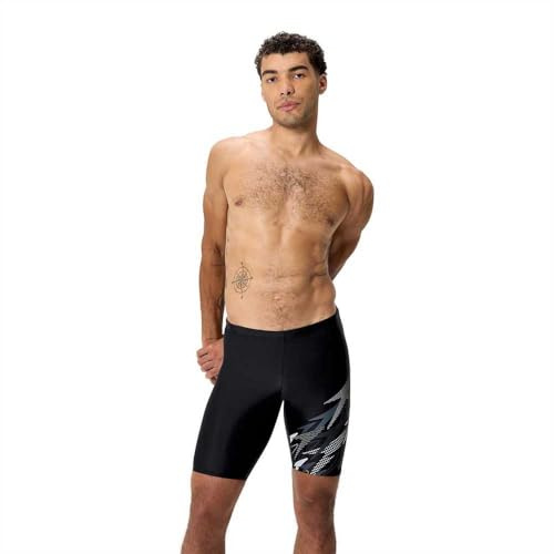 Speedo Medley Logo Jammer da Nuoto per Uomo, Nero, 32