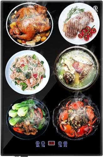 FHSLKXIM Food Warming Tray Server,Electric Food Warmer,W/30-120°C Adjustable Temperature Range,Touch And Timer,For Home Large Hot Plate