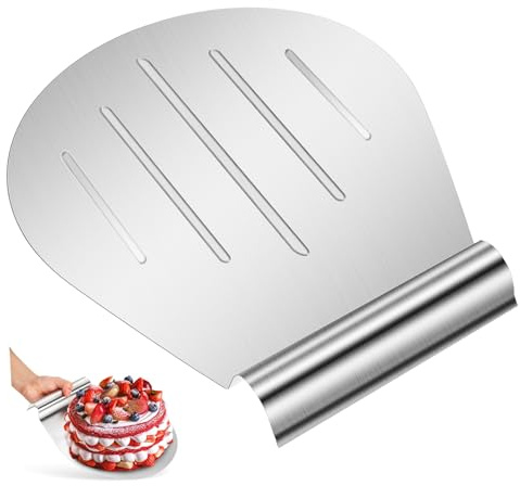 UTHCLO Levantador de Multiusos Pasteles Inoxidable Acero de y Resistente en al Óxido Bandeja de Transferencia Color Plata para Adecuado para Hornear Tartas