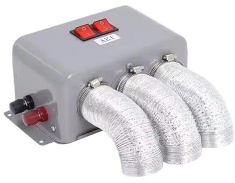 Générique Riscaldamento auto, 12 V, 24 V, regolabile, 3 livelli di calore, dispositivo compatto | Riscaldamento dell'aria Automobile | per Veicolo Auto Camion Camping-Car Ufficio Interni Tenda