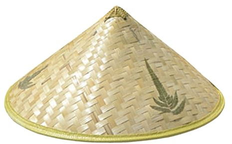 Sombrero de paja de arroz asiático tradicional para aventuras al aire libre Eventos culturales (caqui, talla única)