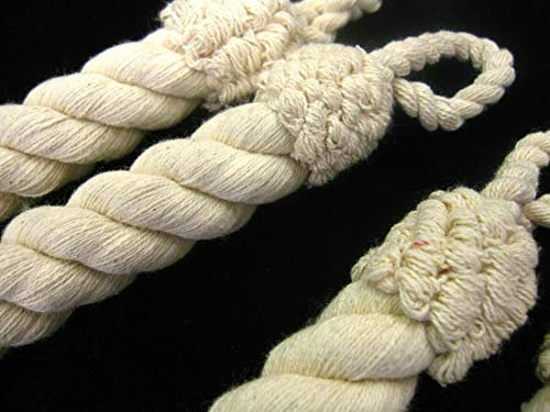 Penbrice Interiors 1 Pair of Natural Cotton Rope Curtain Tie Backs Tiebacks