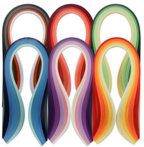 JUYA Papier Quilling Set 600-Streifen 30 Farben 39cm Länge/Streifen Papierbreite 10mm