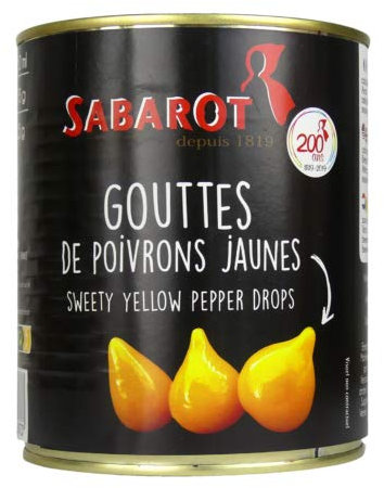 Sabarot - Gouttes de poivrons jaunes 325g