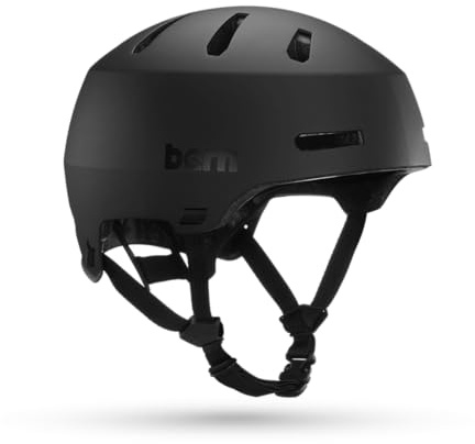 Bern Macon 2.0 Adult Multisport Helmet for Bike, Skateboard, Scooter (Matte Black, Small)