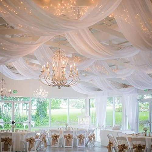 Megachest Voile de 70 cm de large et semi-voile Blanc pur 10 mètres de long