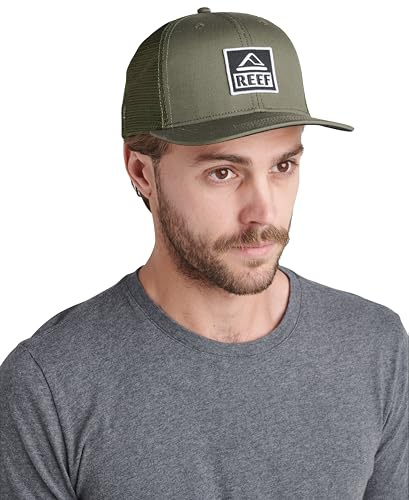 REEF Mens Everyday Trucker Hats - Townsend (Olive Night, One Size)