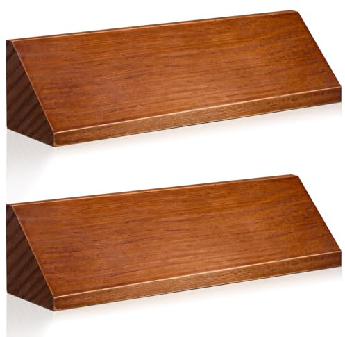 Eersida 2 Pcs Blank Business Wood Name Plate for Desk Name Plate Walnut DIY Personalized Wooden Names Plaque for Desk Nameplate for Office Classroom Gift 8 x 2 x 2 Inch (Classic)