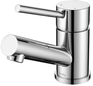 Tondiy Robinet pour Petit Lavabo, Mitigeur Lavabo Bec Bas, Robinetterie Lavabo Monocommande, Mousseur Démontable, Chromé