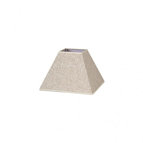 Pantalla de lámpara E27 de lino beige 25x11x18 cm, ideal para crear ambientes acogedores y decorativos.