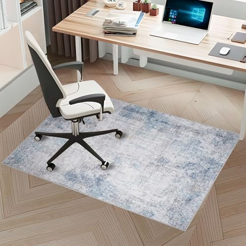 Bodenschutzmatte Bürostuhl 90x120cm, Schreibtischstuhl Unterlage, Bodenschutzmatte für Hartböden, rutschfest Bürostuhl Unterlage, Stuhlunterlage für Harten Boden, Laminat und Fliesen