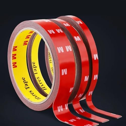 3MM Automotive Double Sided Sticky Tape 5mm x 3m: Heavy Duty & Waterproof - Ideal for Car Number Plates, Body Panels - High Strength Durable Adhesive for Vehicles 5mm x 3m