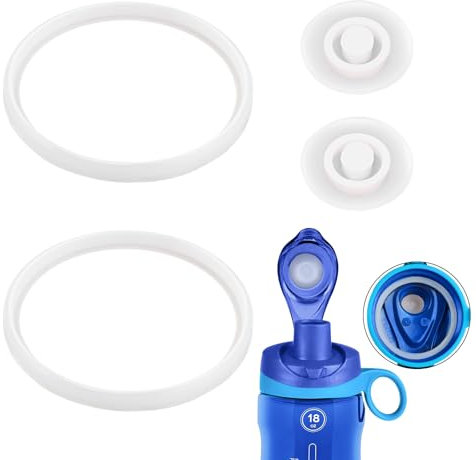 Auslaufstopper und Ersatzdichtungen, kompatibel mit Pogo Kunststoff-Wasserflaschen, 510 ml, 907 ml, 1134 ml, 1814 ml, Pogo Wasserflaschendeckel-Ersatz
