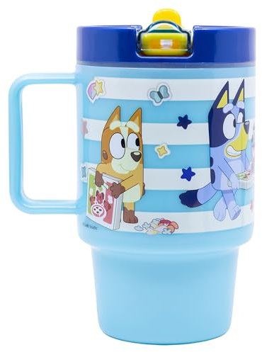 Stor Bluey Tasse en plastique pour enfant avec couvercle 530 ml